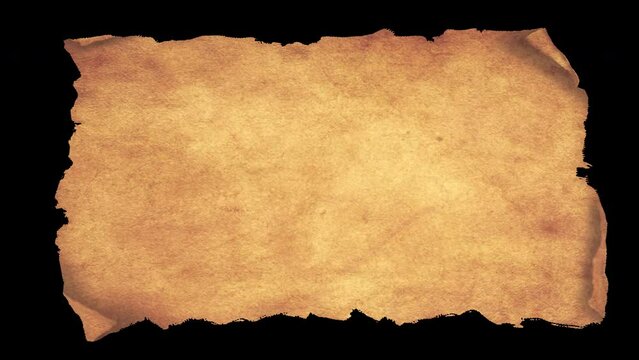 Old Paper Map Scroll, Element Alpha Channel ProRes