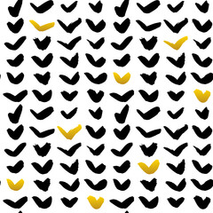 Seamless Pattern Funky Brush Strokes. Vector Illustration of 80s Style Tile Hipster Background.