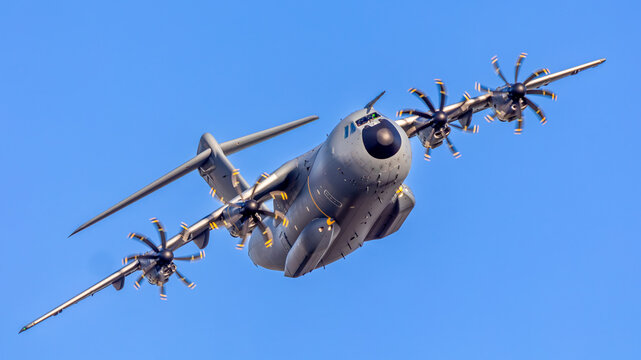 Airbus A400M. Atlas.Military heavy lift cargo transporter. Four engine.