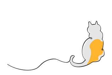 back pose simple vector sketch single one or continuous line © Om Yos