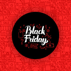 Black Friday Concept. Vector Illustration for Sale Promotion.