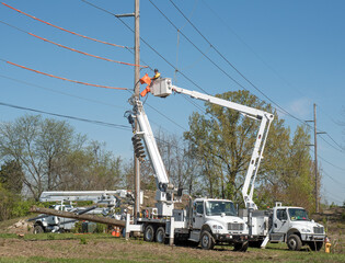 Worker with Insulated Safety Gear and Materials © lawcain