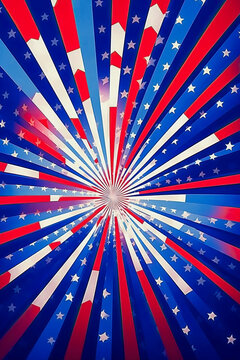 Patriotic graphic design, 4th of July, Memorial Day. Generative AI