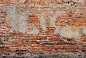 red brick wall, generative ai