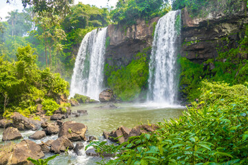 Iguazu Falls seen from the Argentina National Park, Waterfall in the forest