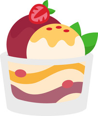 Sweet Ice Cream Scoop Illustration