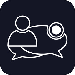Customer marketing people icon with black filled line outline style. set, support, user, group, web, thin, chat. Vector Illustration