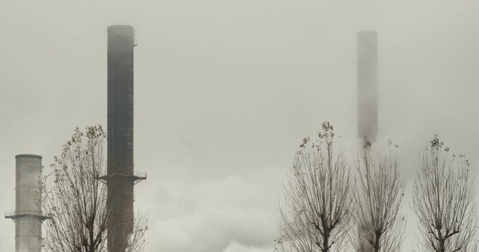 Chimney fumes and smoke in 4K