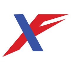 letter logo x and f ,xf vector