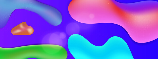 Vector gradient colorful colourful fluid shapes background