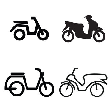 motorcycle icon vector