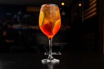 Drink - Aperol with liqueur and orange