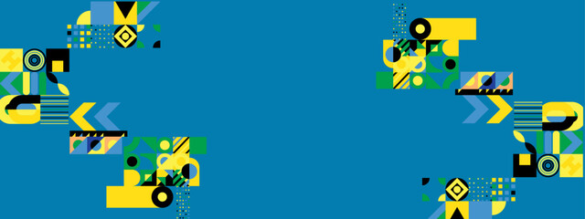 Vector flat colorful colourful geometric shapes background