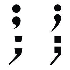 semicolon icon vector