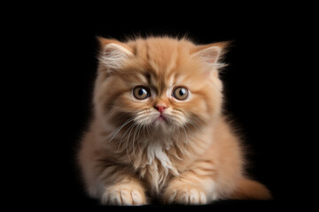 Fototapeta na wymiar Adorable baby cat with the softest fur, ai generated