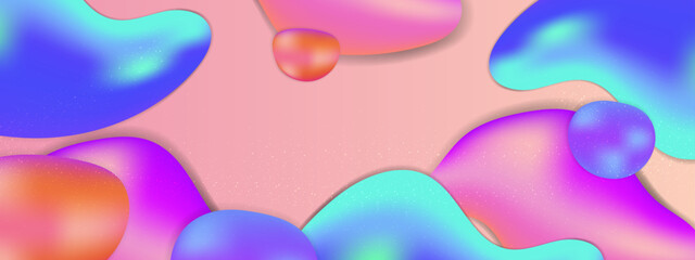 Vector gradient colorful colourful fluid shapes background