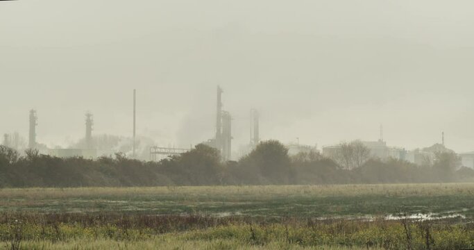 Chimney fumes and smoke in 4K