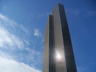 Fototapeta premium Erastus Corning Tower of Albany, New York, piercing the sky.