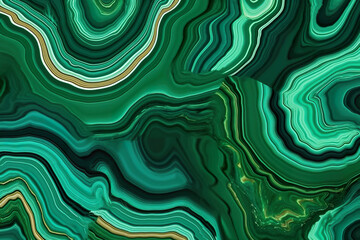 A close up of a malachite green stone surface. Generative AI.