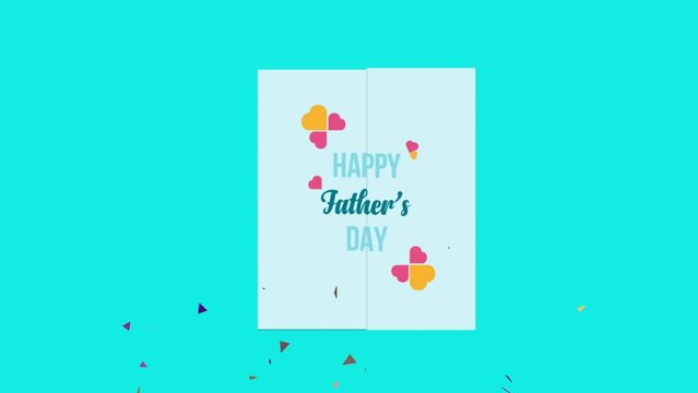 Happy fathers day greeting card opener animation