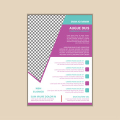 Vector A4 Size Corporate Business Flyer Design Template with bleed.