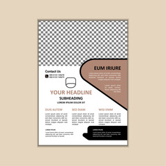 Vector A4 Size Corporate Business Flyer Design Template with bleed.