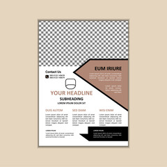 Vector A4 Size Corporate Business Flyer Design Template with bleed.