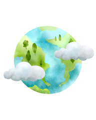 earth in the clouds