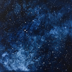 Obraz premium Universe and stars expressed with blue background and white dots.