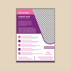 Vector A4 Size Corporate Business Flyer Design Template with bleed.