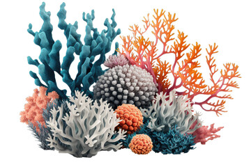 Corals Isolated on Transparent Background - Generative AI
