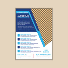 Vector A4 Size Corporate Business Flyer Design Template with bleed.