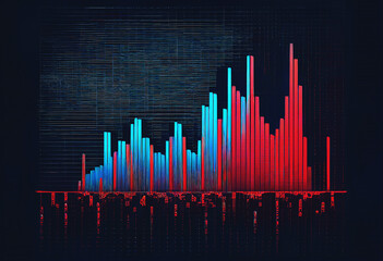 Bar Graph / Audio Levels Abstract Patterns - Generative Ai
