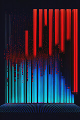 Bar Graph / Audio Levels Abstract Patterns - Generative Ai