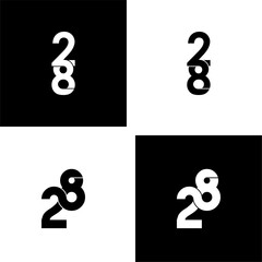 28 typography letter monogram logo design set