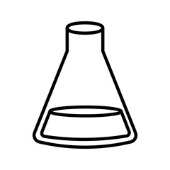 chemical laboratory flask icon vector