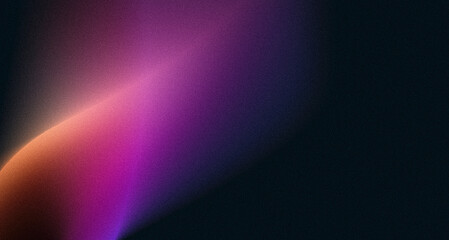 Dark purple grainy grainy gradient texture background, abstract glowing pink magenta black poster banner design, copy space © Enso