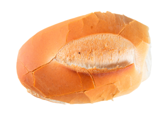 Brazilian cacetinho french bread with transparent background png