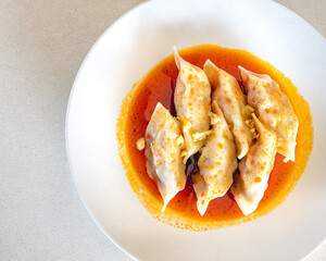 Gyoza on a plate