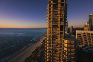 Buildings and Sunrise in Gold Coast
