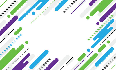 Colorful geometric background vector with flat style