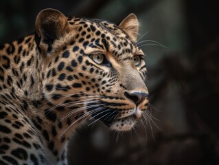 Breathtaking Bengal Leopard Portrait AI Generated Generative AI