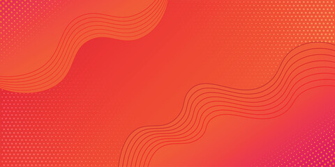 orange liquid color background. dynamic textured geometric elements design with dots decoration. 