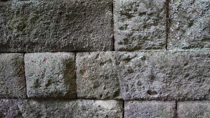 [Japan] Close-up of masonry with a rugged surface (Sarushima Island, Kanagawa)
