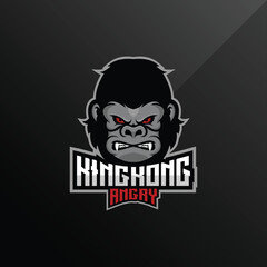 kingkong angry logo design mascot esport team