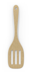 3D Render Wooden Spatula