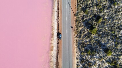 Pink Lake in Port Gregory Western Australia