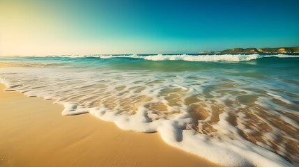 beach with sea waves ,generative ai