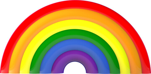 3d render of a colorful rainbow. LGBT symbol, gay friendly concept.
