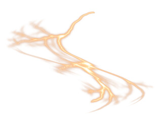 PNG illustration of orange lightning
